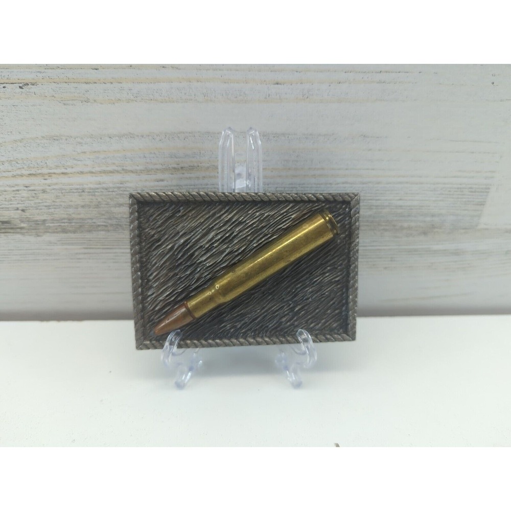 Vintage 1980 Bergamot Brass Works Bullet Belt Buckle Win-Man Marketing Co Inert